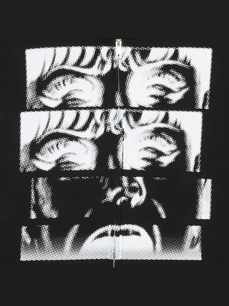 Толстовка GOAT Kazuo Umezu Scream Zip Up Black — изображение 3 из 3, черный
