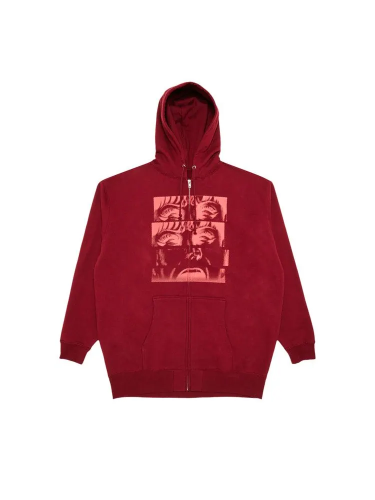Толстовка GOAT Kazuo Umezu Scream Zip Up Burgundy — изображение 1 из 3, красный