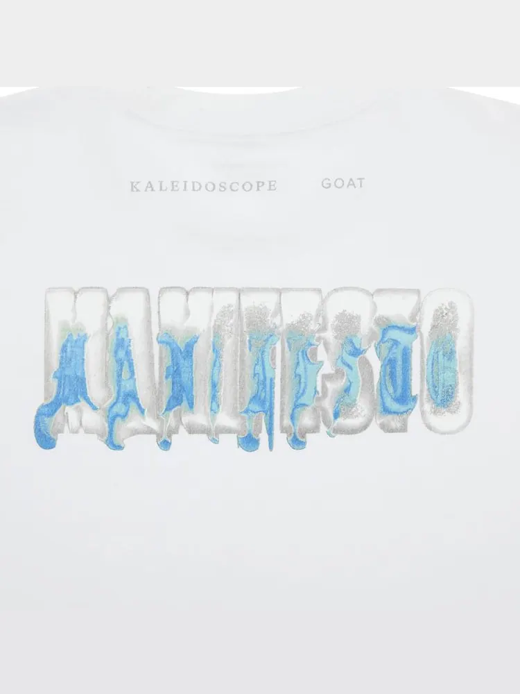 Футболка GOAT x Kaleidoscope Manifesto T-Shirt — изображение 3 из 3, белый