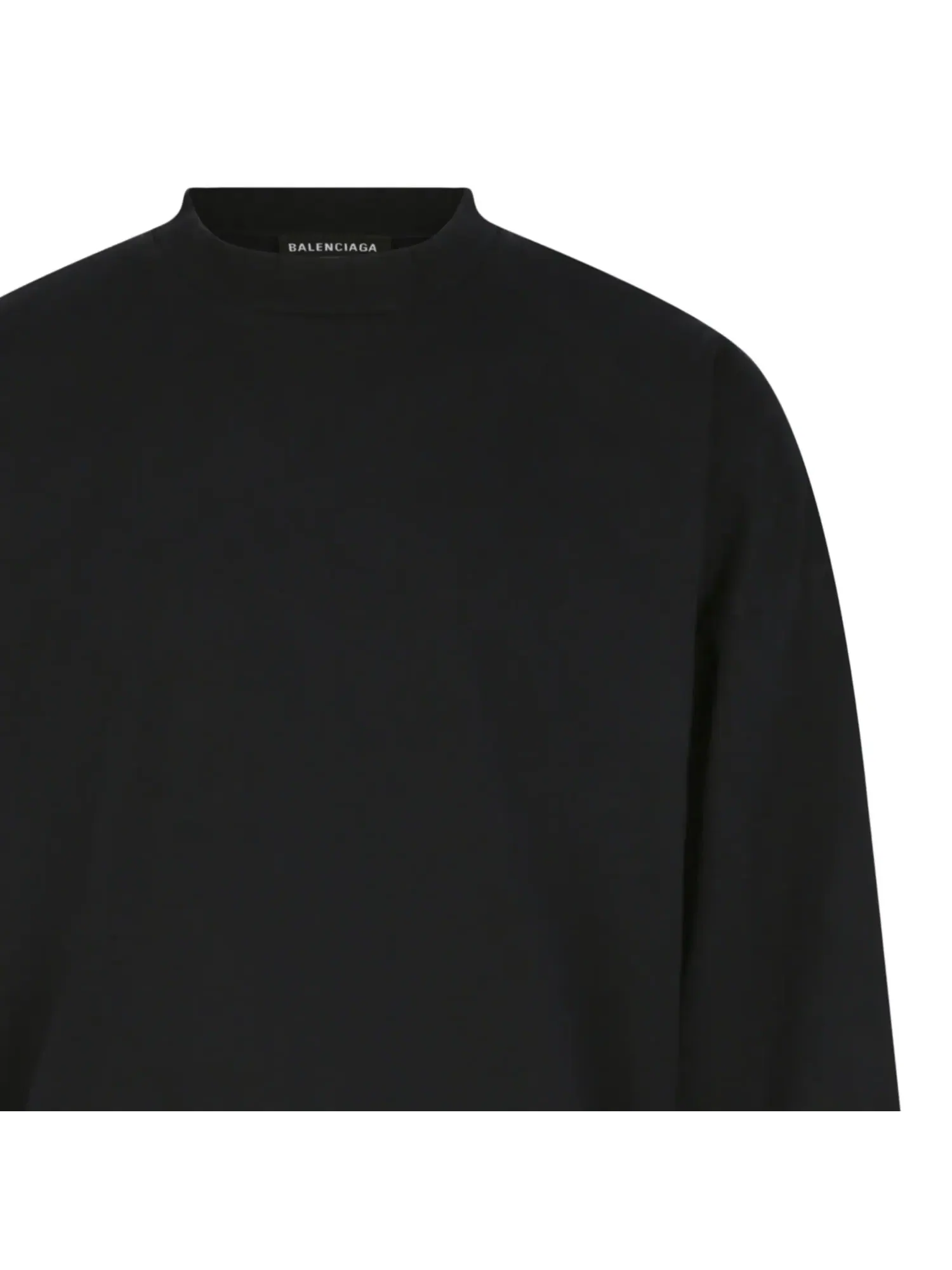 Рубашка Balenciaga оверсайз с длинными рукавами — изображение 3 из 3, черный