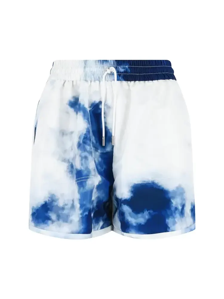 Шорты Alexander McQueen Sky Print Dolphin Shorts — изображение 1 из 2, сине-белые