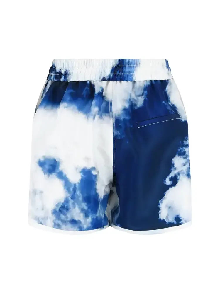Шорты Alexander McQueen Sky Print Dolphin Shorts — изображение 2 из 2, сине-белые