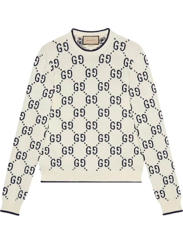 Толстовка Gucci GG Knit Sweatshirt — изображение 1 из 1, слоновая кость