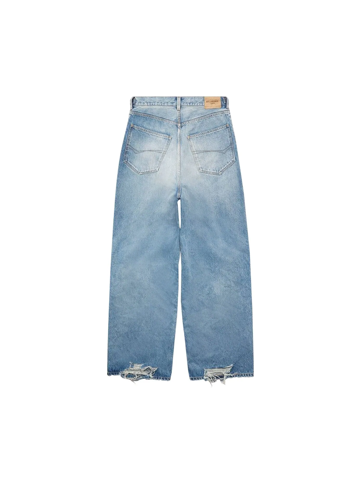Balenciaga Мешковатые джинсы Destroyed Eco Blue — изображение 2 из 2, синий