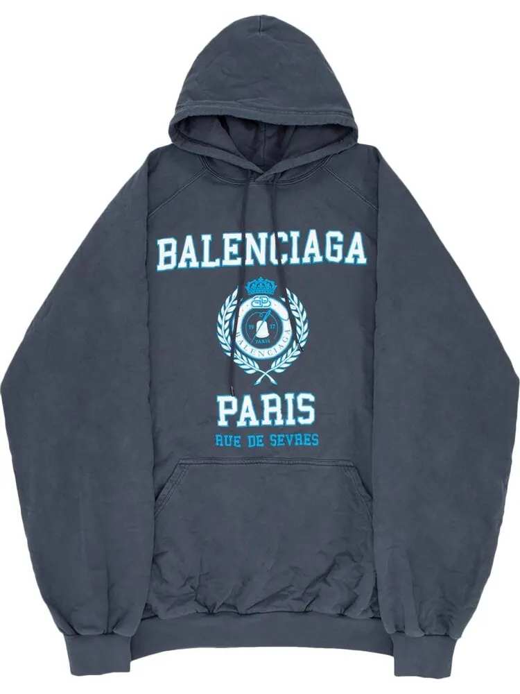 Худи Balenciaga Oversized Hoodie 'Marine Blue'