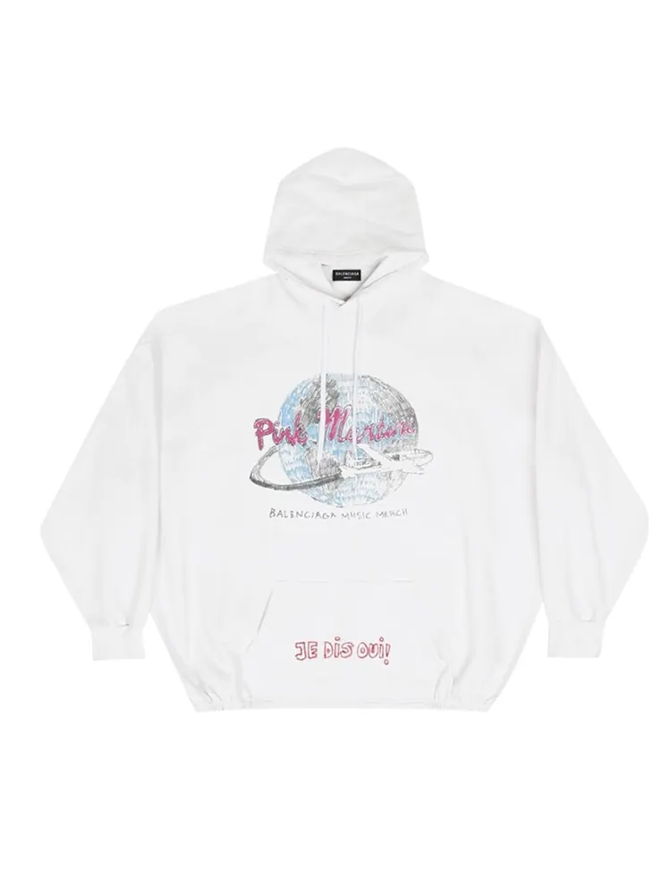 Худи Balenciaga Elastic Hem Hoodie 'Ecru'
