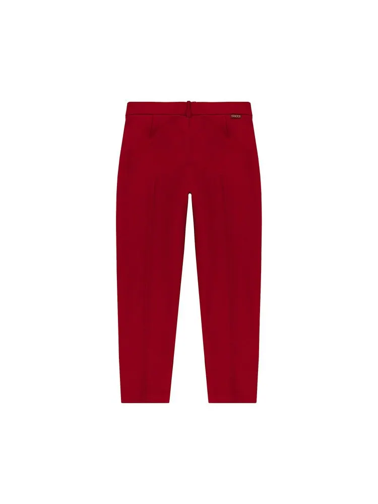 Брюки Gucci Kids Pleated Trouser Pants — изображение 2 из 2, красный