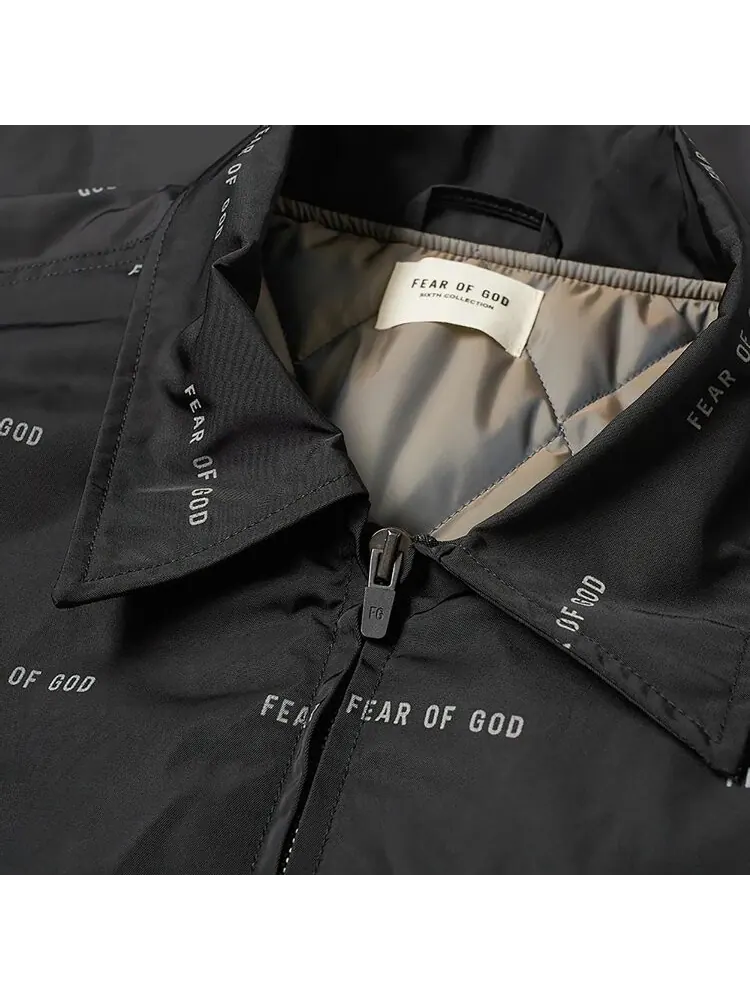 Куртка Fear of God All Over Print Nylon Field Jacket 'Black' — изображение 2 из 2, черный