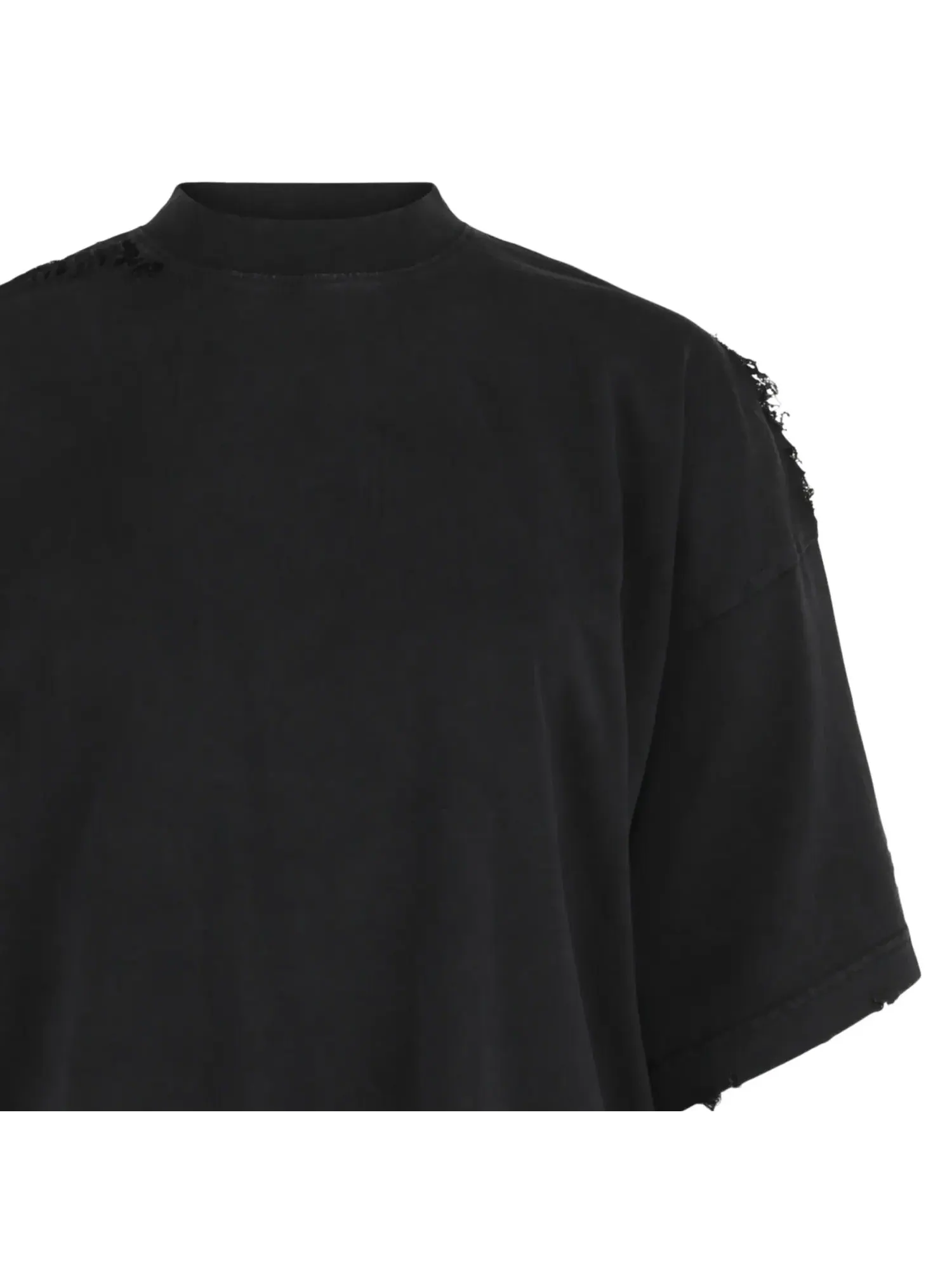 Футболка Balenciaga Oversized Distressed T-Shirt — изображение 3 из 3, черный/белый