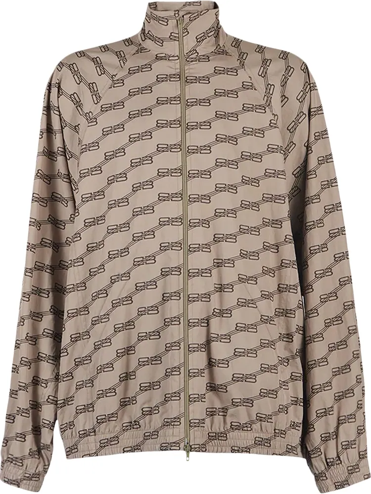Куртка Balenciaga BB Monogram Tracksuit Jacket 'Beige/Brown' — изображение 1 из 1, загар