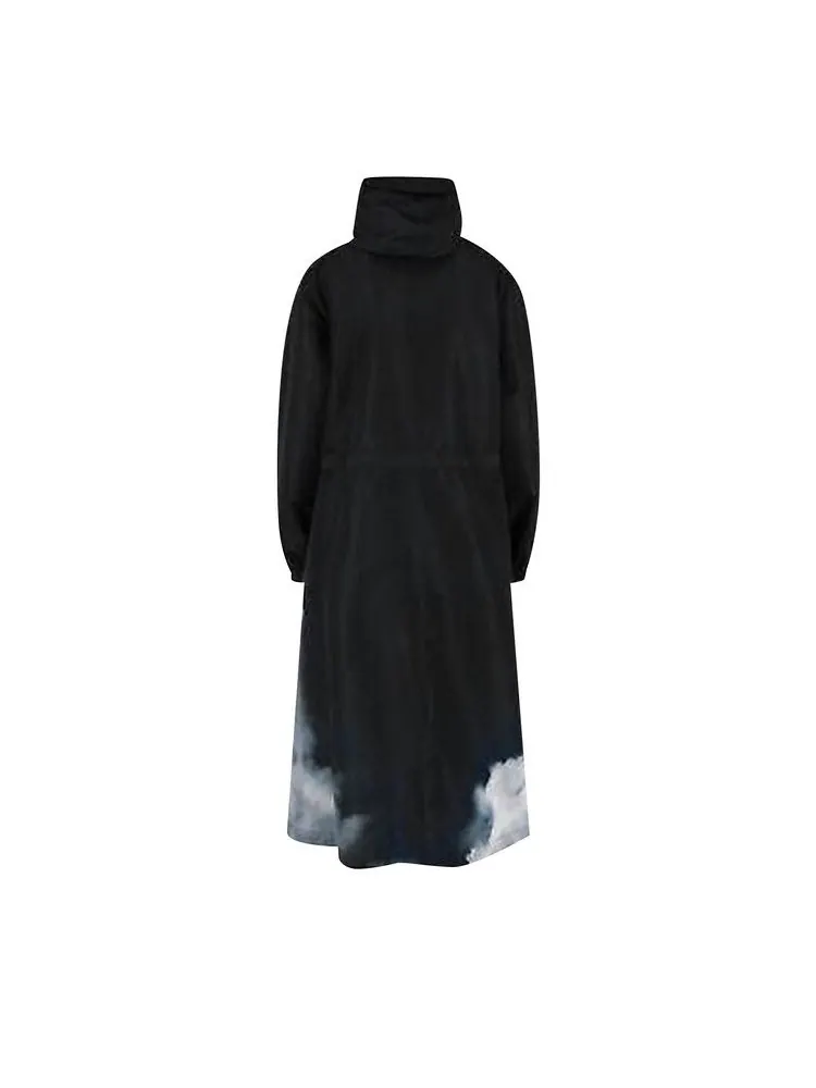 Парка Alexander McQueen Storm Sky Print Parka — изображение 2 из 2, синий