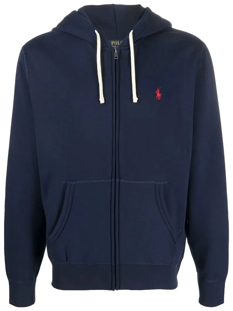 Толстовка с длинными рукавами и застежкой-молнией Polo Ralph Lauren — изображение 1 из 1, синий