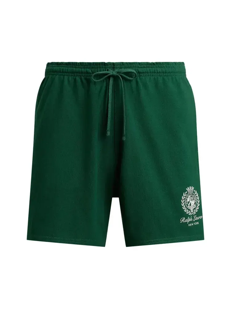 Polo Ralph Lauren Heavyweight Jersey Knit Graphic Pull-On Short 'New Forest' — изображение 1 из 1, зеленый