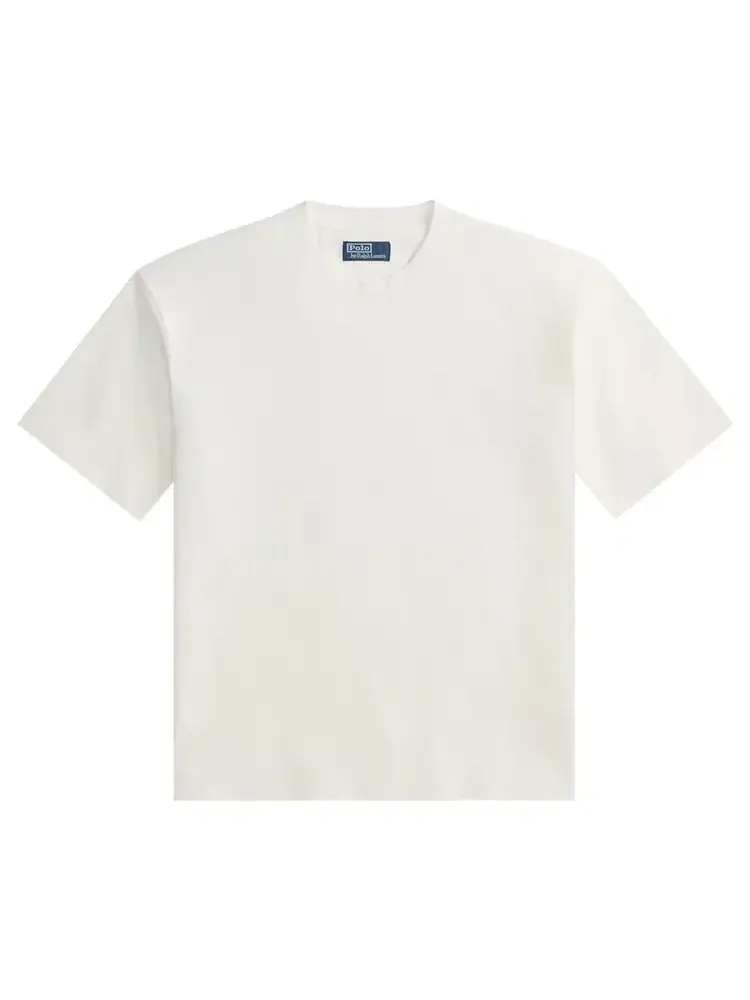 Футболка Polo Ralph Lauren из плотной джерси с круглым вырезом и короткими рукавами — изображение 1 из 1, белый