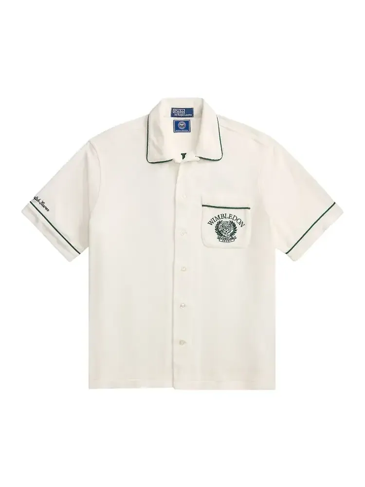 Спортивная рубашка с коротким рукавом и воротником Polo Ralph Lauren — изображение 1 из 1, белый