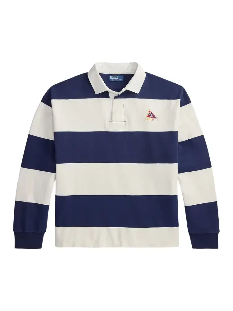 Футболка-поло с длинными рукавамиPolo Ralph Lauren Original Label — изображение 1 из 1, синий