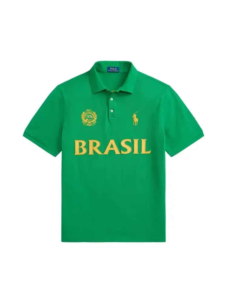 Футболка-поло с коротким рукавомPolo Ralph Lauren Brazil — изображение 1 из 1, зеленый