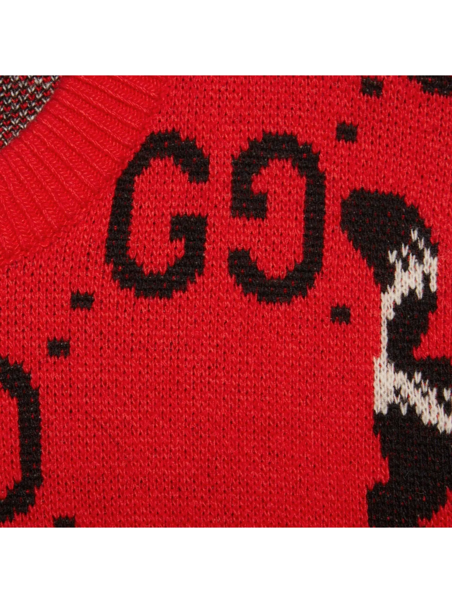 Свитер Gucci GG and Skunk Wool Knit — изображение 3 из 6, красный
