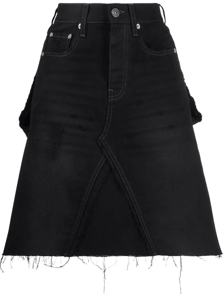 Юбка Balenciaga Denim Skirt 'Matte Black'