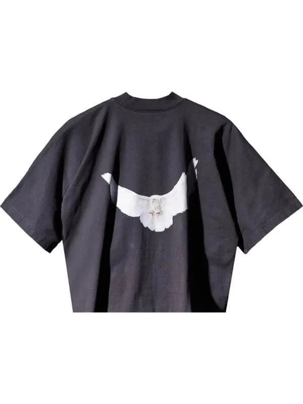 Футболка Yeezy Gap Engineered by Balenciaga Cropped Dove No Seam — изображение 2 из 3, черный