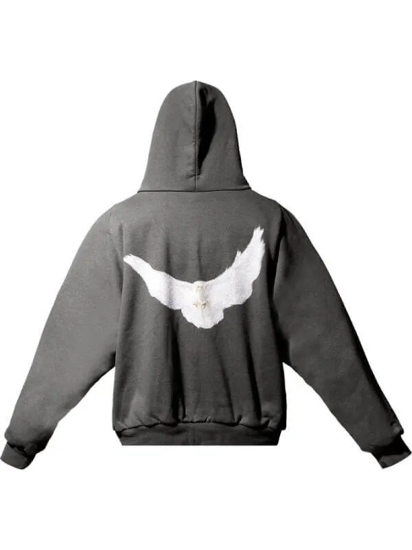 Худи Yeezy Gap Engineered By Balenciaga Dove Shrunken — изображение 2 из 2, серый