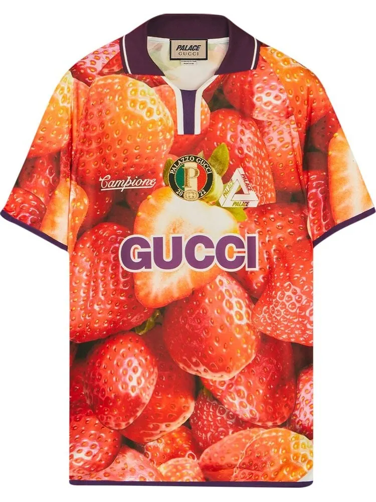 Футболка Gucci x Palace Printed Football Technical Jersey T-Shirt Red