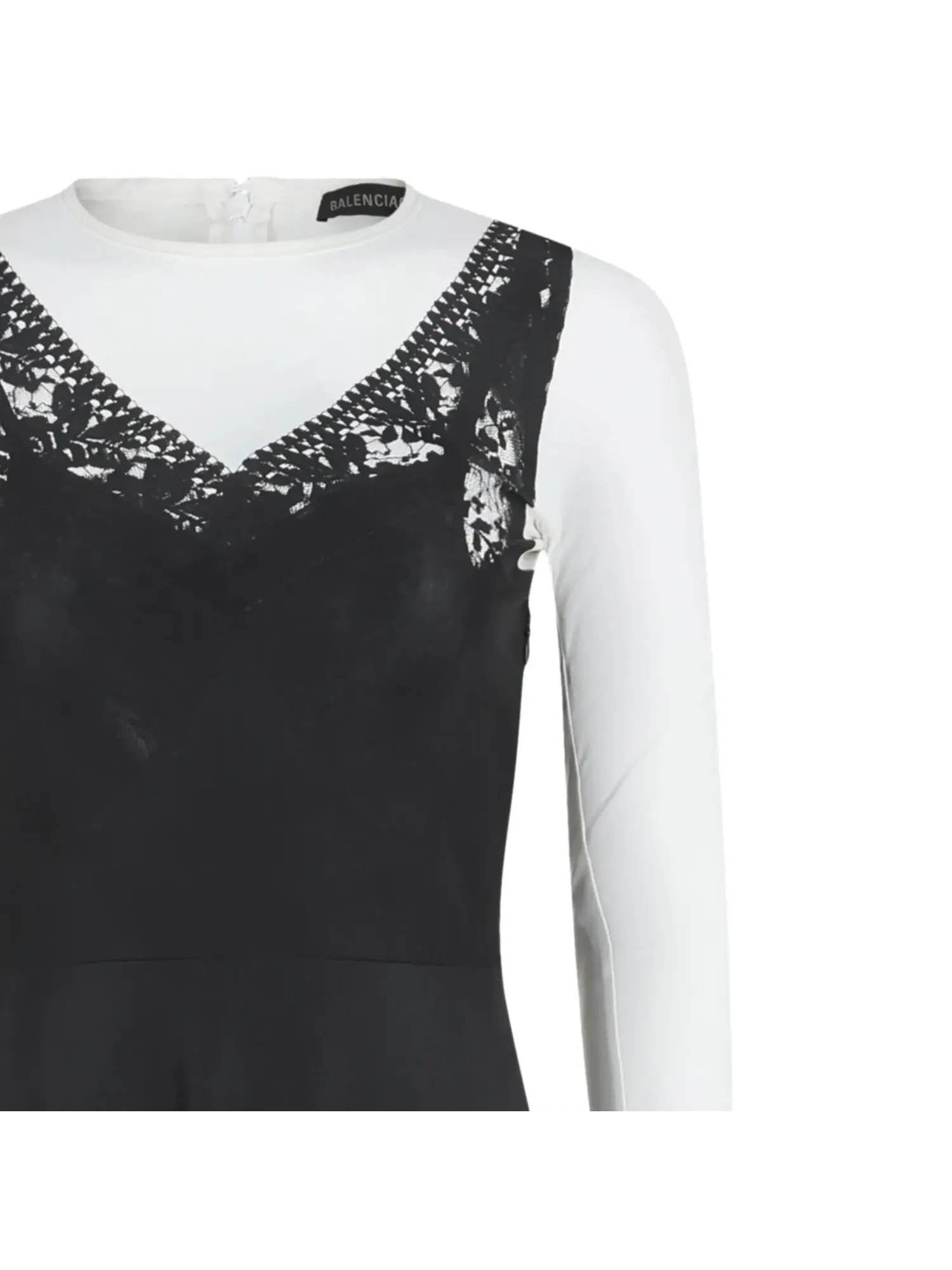 Платье-комбинация Balenciaga Trompe Loeil — изображение 3 из 3, черный
