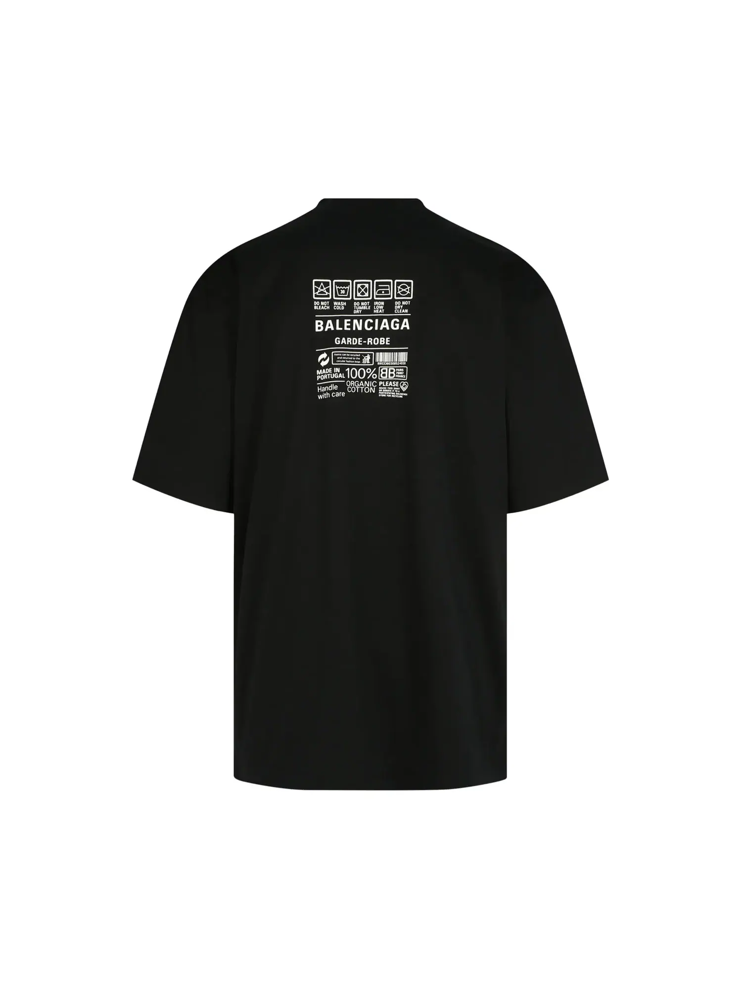 Футболка Balenciaga Care Label — изображение 2 из 3, черный/белый