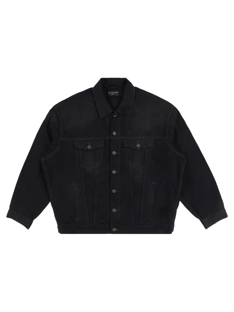 Куртка Balenciaga Embroidered Political Logo Denim Jacket