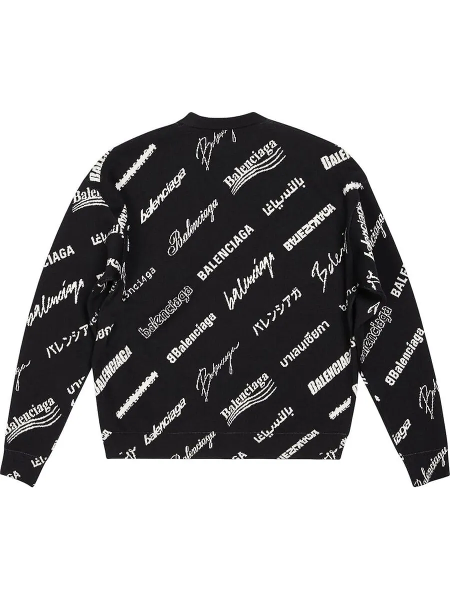Свитшот Balenciaga Crewneck — изображение 2 из 2, черный/белый
