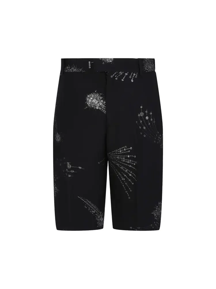 Украшенные шорты Astral от Alexander McQueen — изображение 1 из 2, черный/серебристый