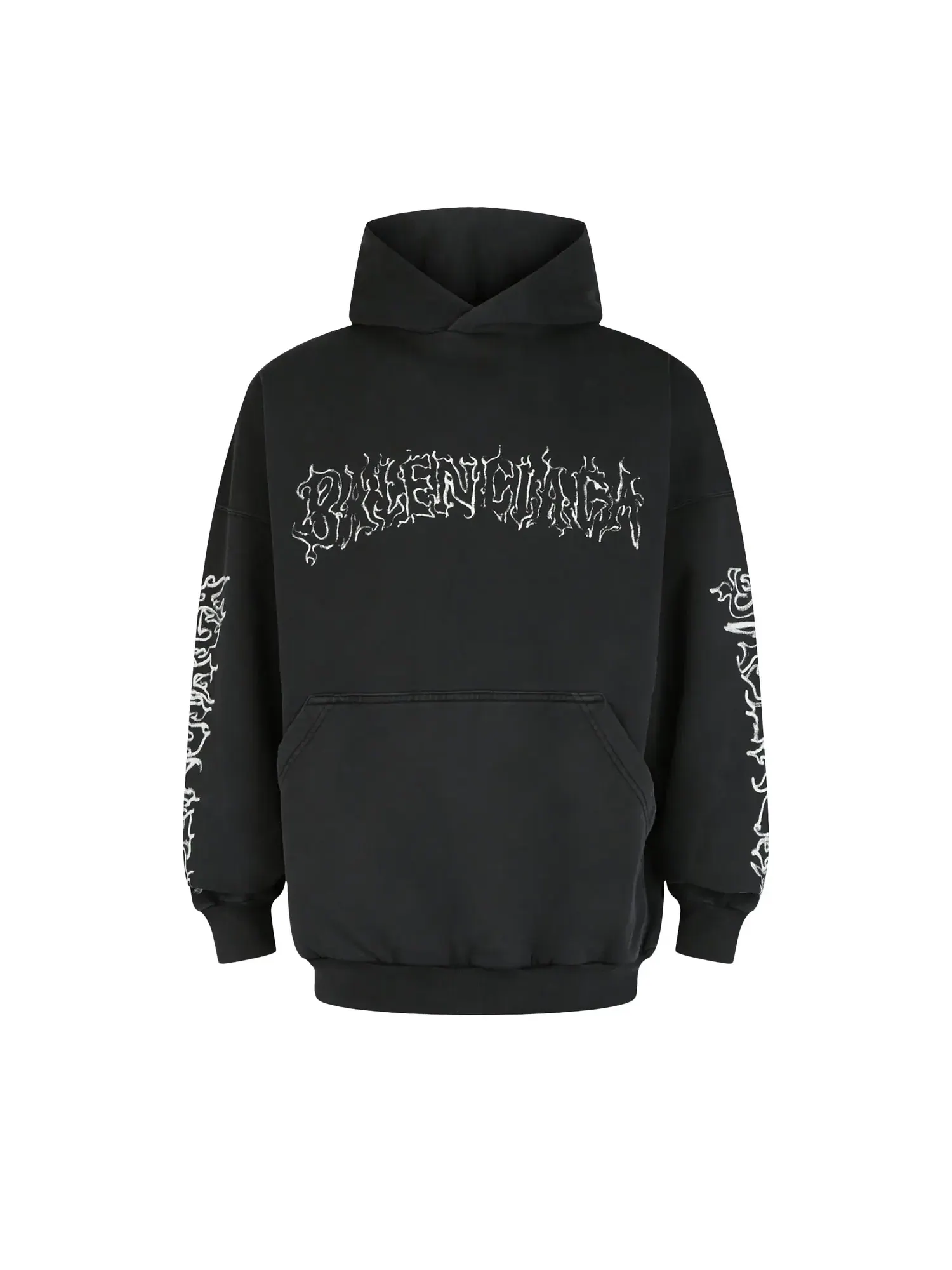 Худи Balenciaga DIY с металлическим логотипом