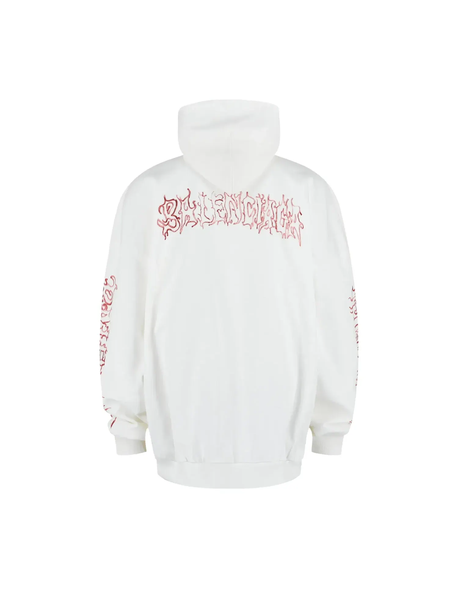 Худи Balenciaga Dyi Metal Outline Metal Hoodie — изображение 2 из 3, белый/красный