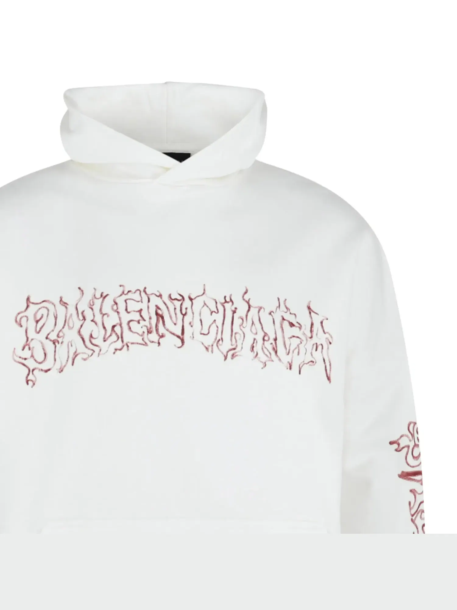 Худи Balenciaga Dyi Metal Outline Metal Hoodie — изображение 3 из 3, белый/красный