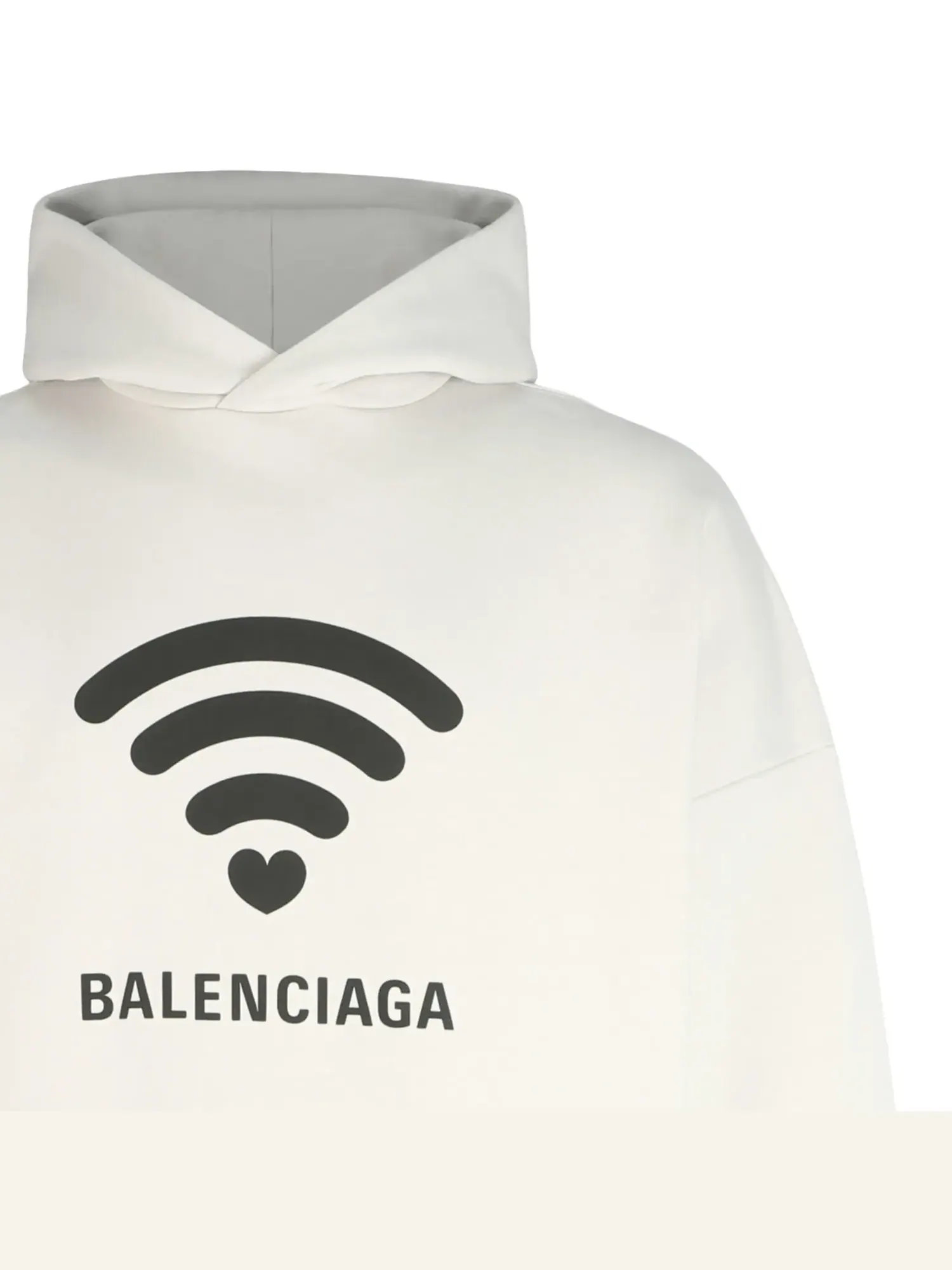 Худи Balenciaga Love с графическим принтом — изображение 3 из 3, белый/черный