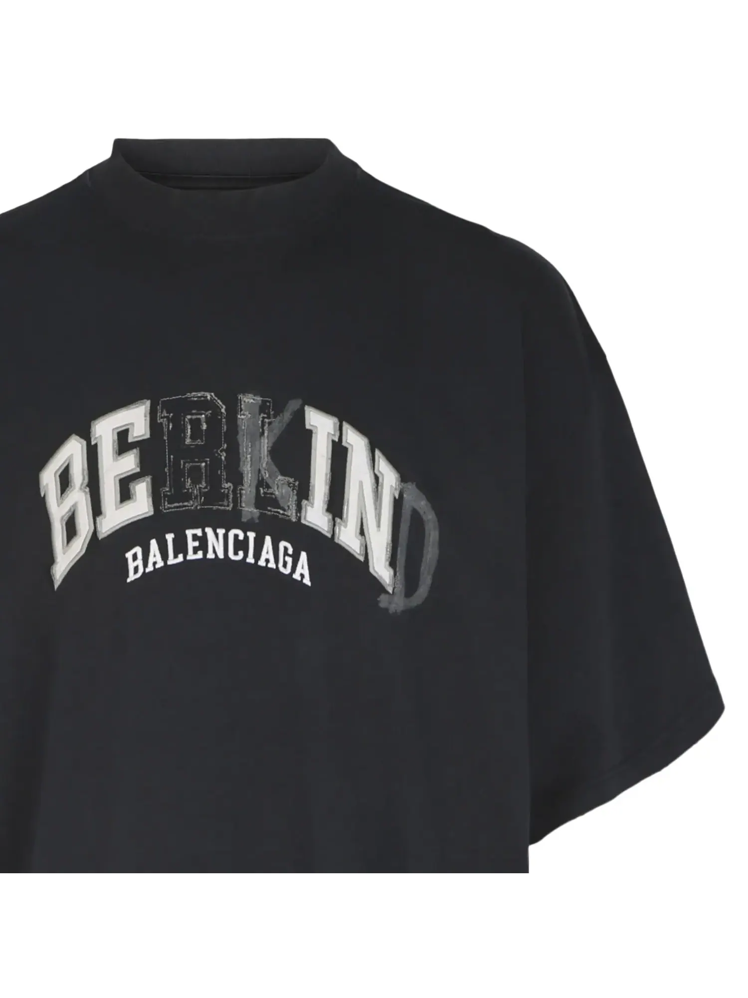 Футболка Balenciaga Be Kind Oversized — изображение 3 из 3, черный/белый
