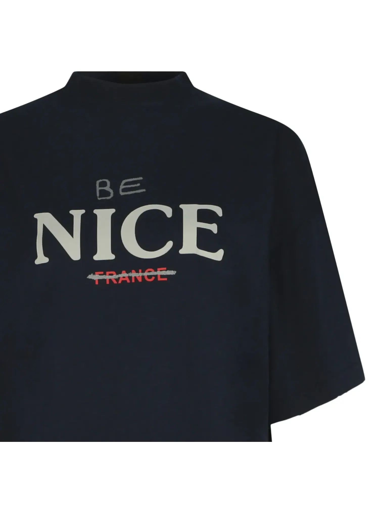 Футболка Balenciaga Be Nice France с графическим принтом — изображение 3 из 3, синий