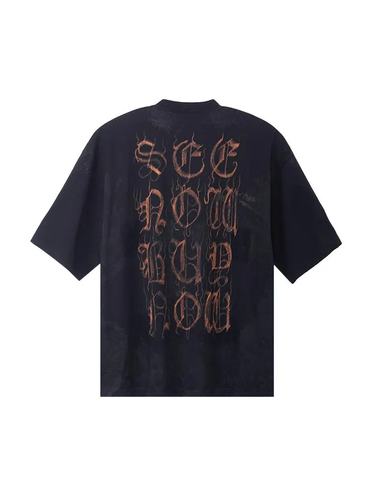 Футболка Balenciaga Metal Oversized T-Shirt — изображение 2 из 3, черный