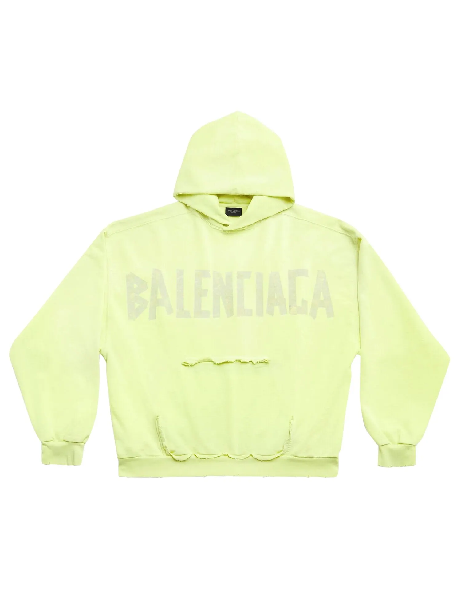 Balenciaga Худи с рваными карманами — изображение 1 из 2, желтый