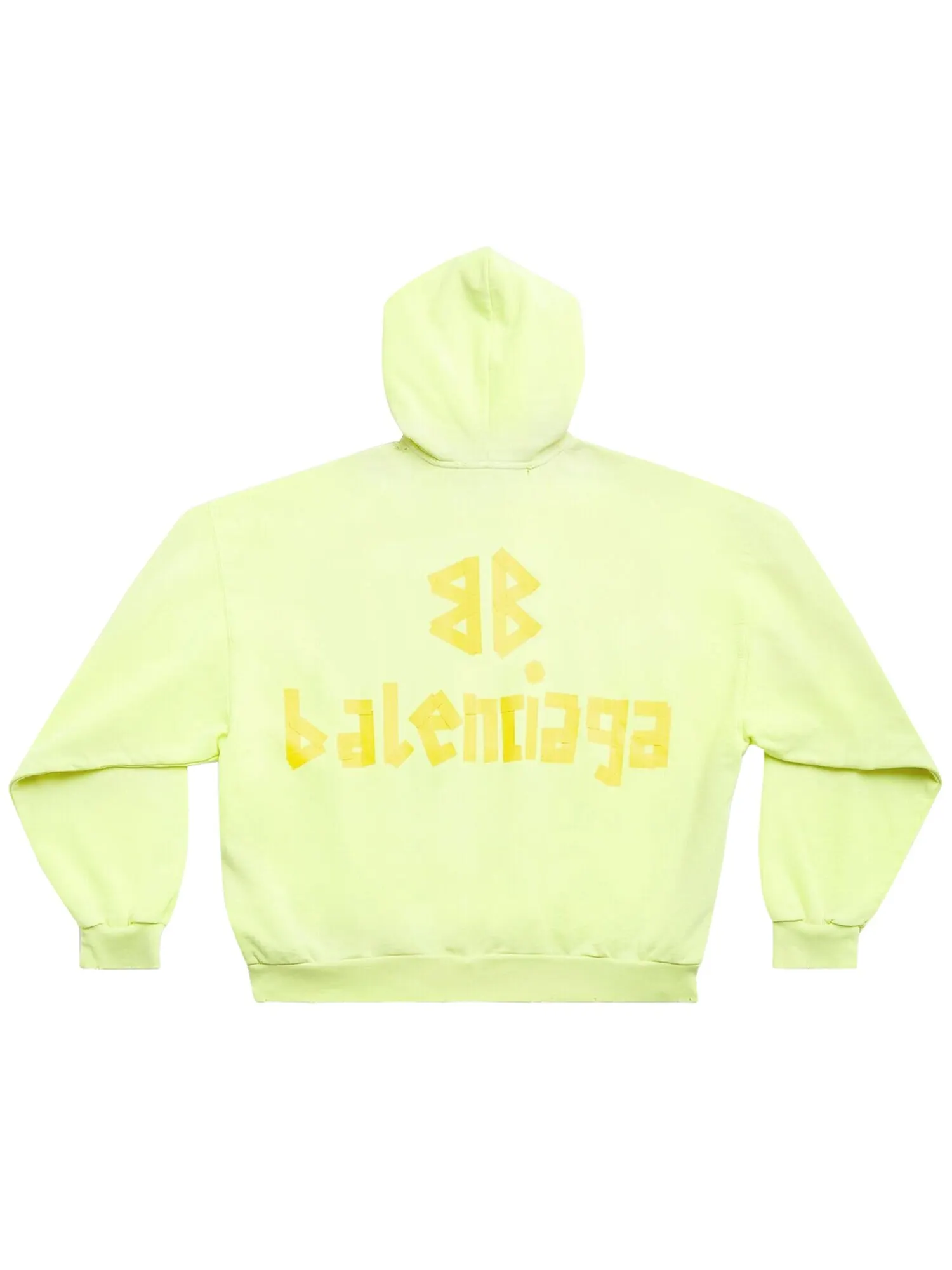 Balenciaga Худи с рваными карманами — изображение 2 из 2, желтый