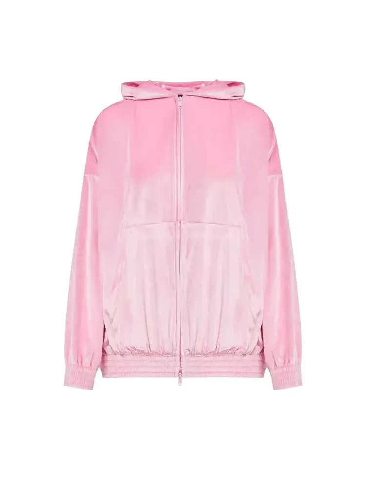 Худи на молнии Balenciaga BB Paris — изображение 1 из 2, розовый