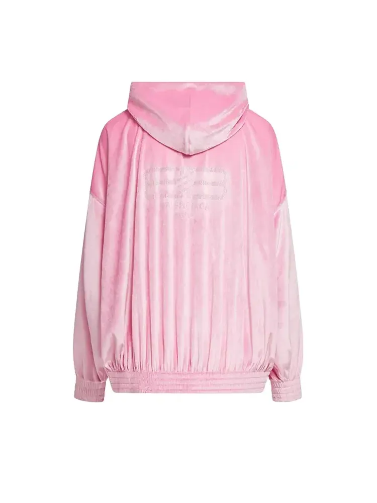 Худи на молнии Balenciaga BB Paris — изображение 2 из 2, розовый