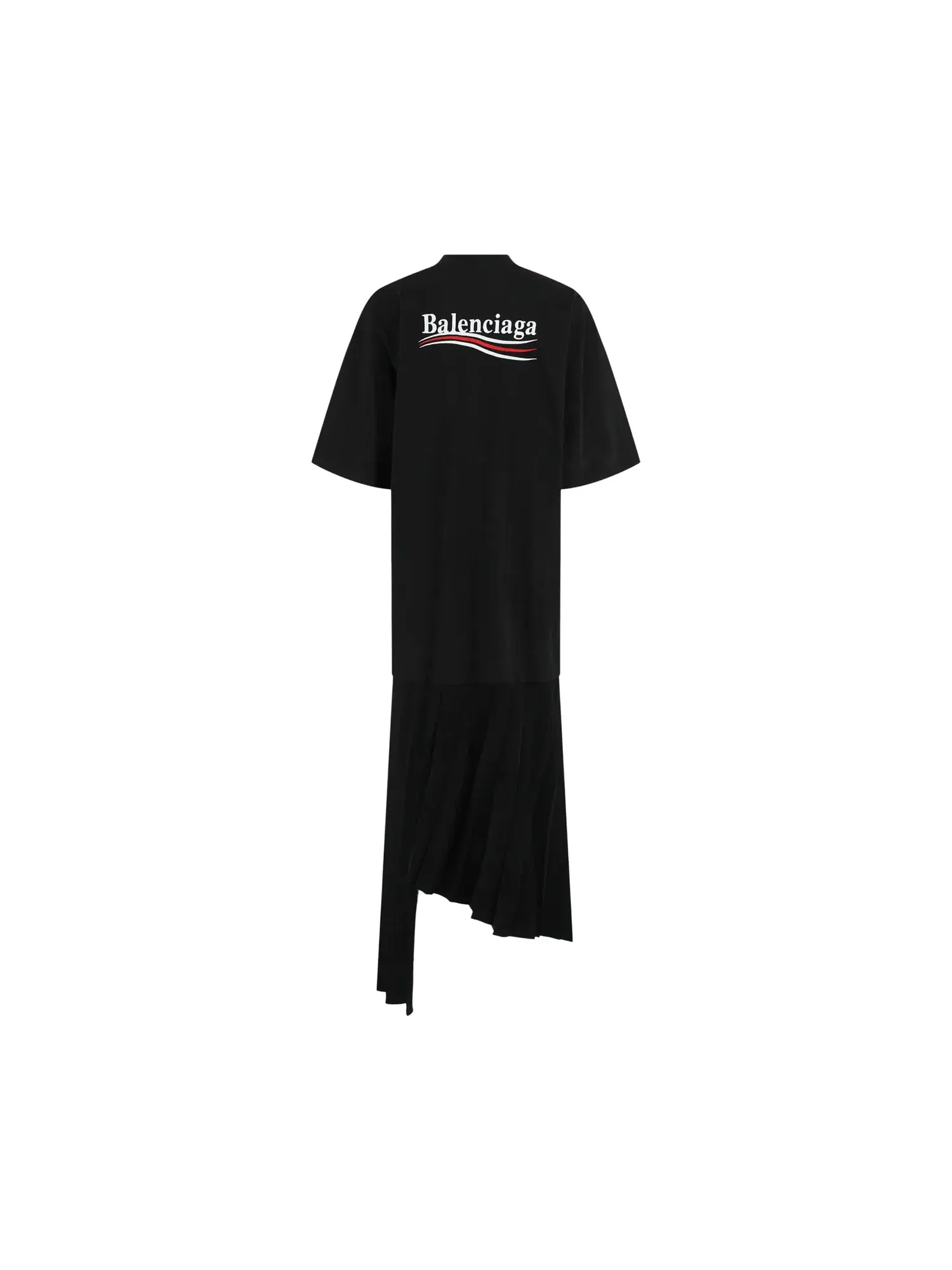 Платье-футболка Balenciaga Political Campaign в складку — изображение 2 из 3, черный
