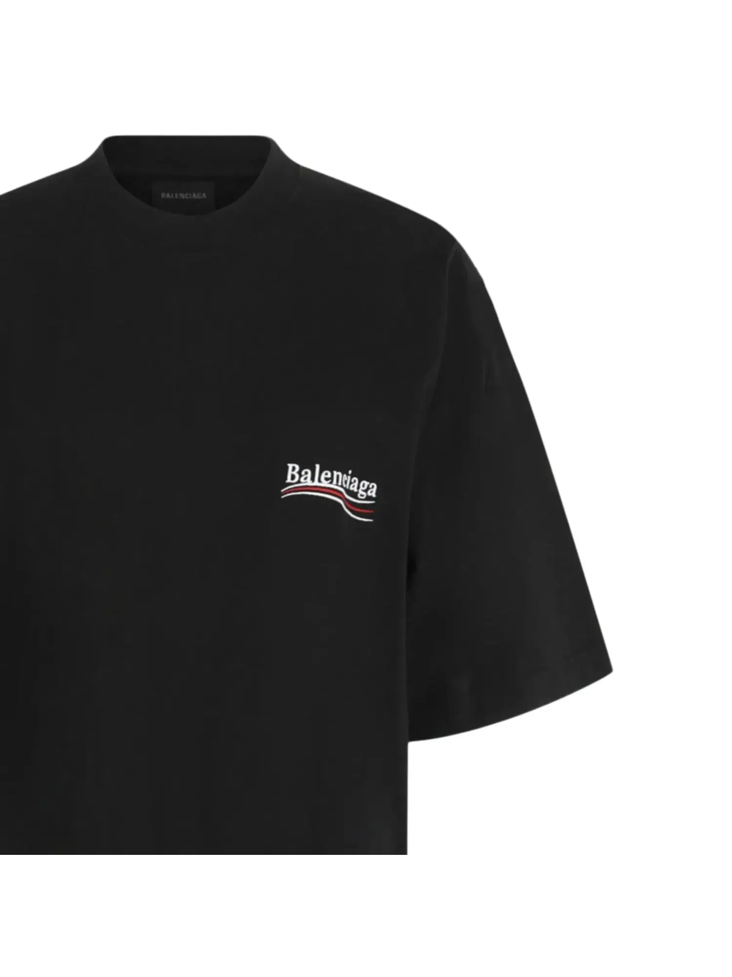Платье-футболка Balenciaga Political Campaign в складку — изображение 3 из 3, черный