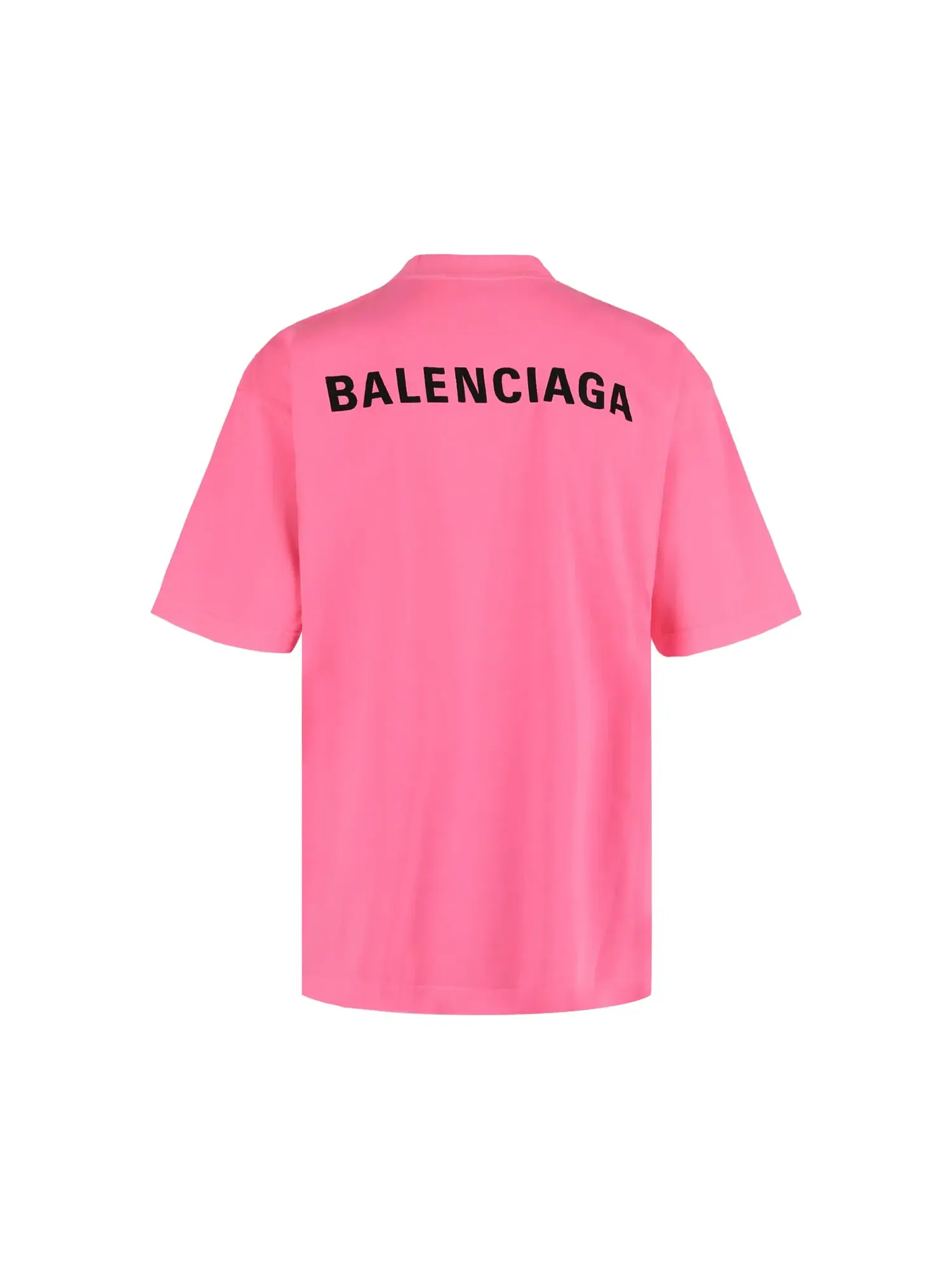 Футболка Balenciaga с вышитым логотипом, потертая — изображение 2 из 3, розовый/черный
