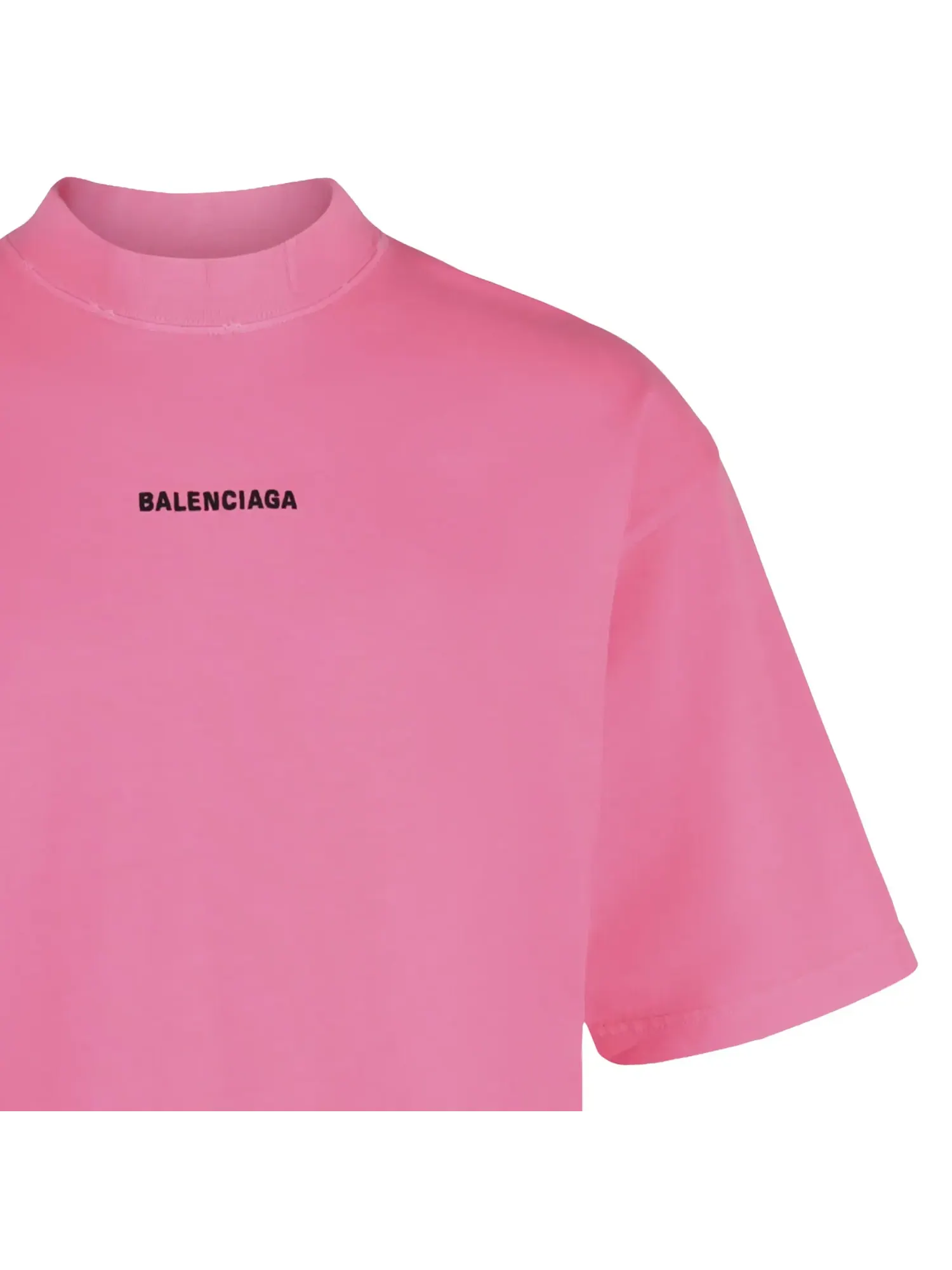 Футболка Balenciaga с вышитым логотипом, потертая — изображение 3 из 3, розовый/черный