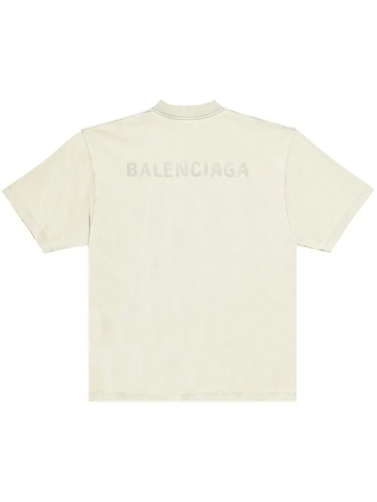 Футболка Balenciaga Medium Fit T-Shirt — изображение 2 из 2, серый