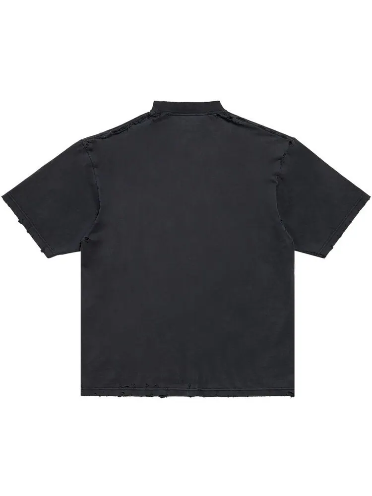 Футболка Balenciaga Medium Fit T-Shirt Faded Black — изображение 2 из 2, черный
