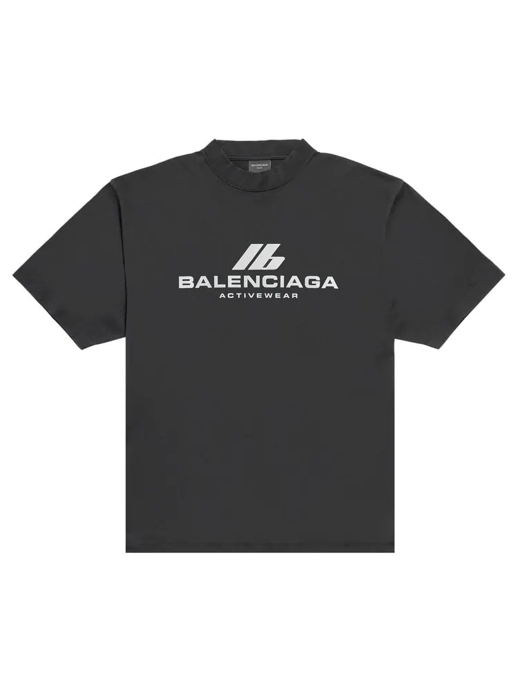 Футболка Balenciaga Activewear T-Shirt 'Faded Black'
