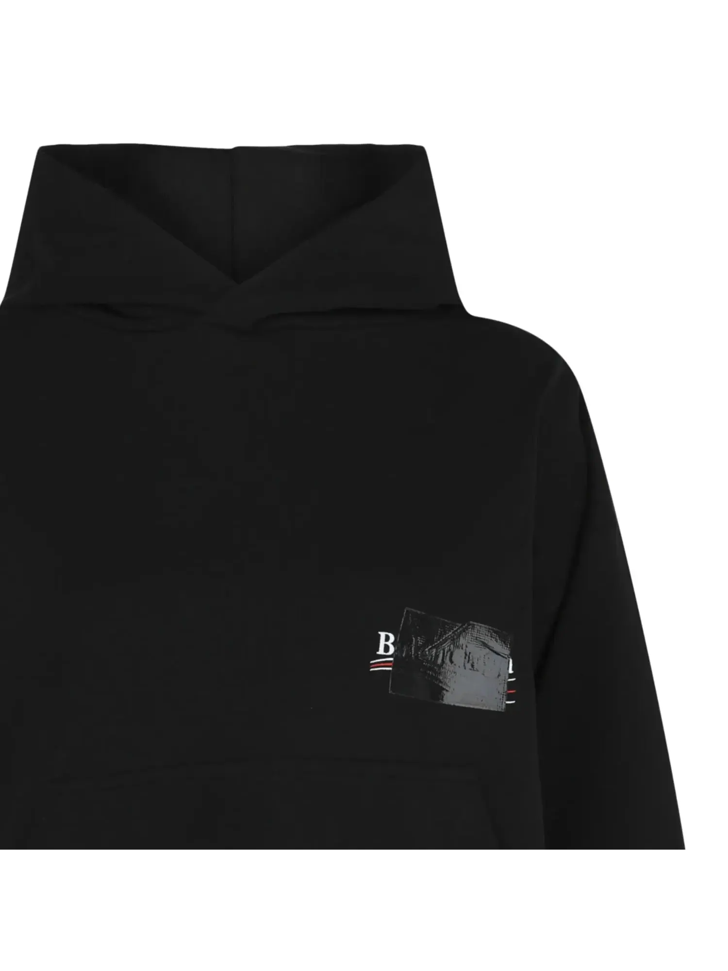 Худи Balenciaga со скрытым логотипом — изображение 3 из 3, черный/белый/красный